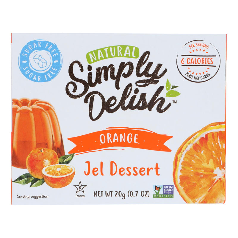 Simply Delish Natural Jel Dessert - Orange - 1.6 Oz., 6-Pack - Cozy Farm 
