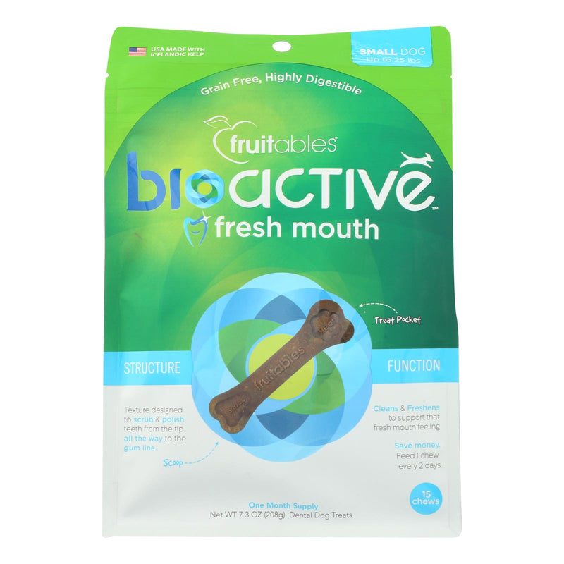Fruitables Bioactive Small Dog Dental Chews (Pack of 8 - 7.3 Oz.) - Cozy Farm 