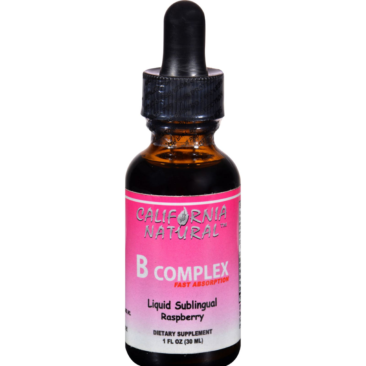 California Natural B Complex Sublingual Raspberry - 1 Fl Oz. - Cozy Farm 