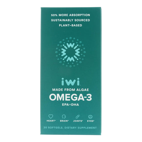 Iwi Supp Algae EPA/DHA Omega-3, Heart & Brain Health Support, 30 Softgels - Cozy Farm 