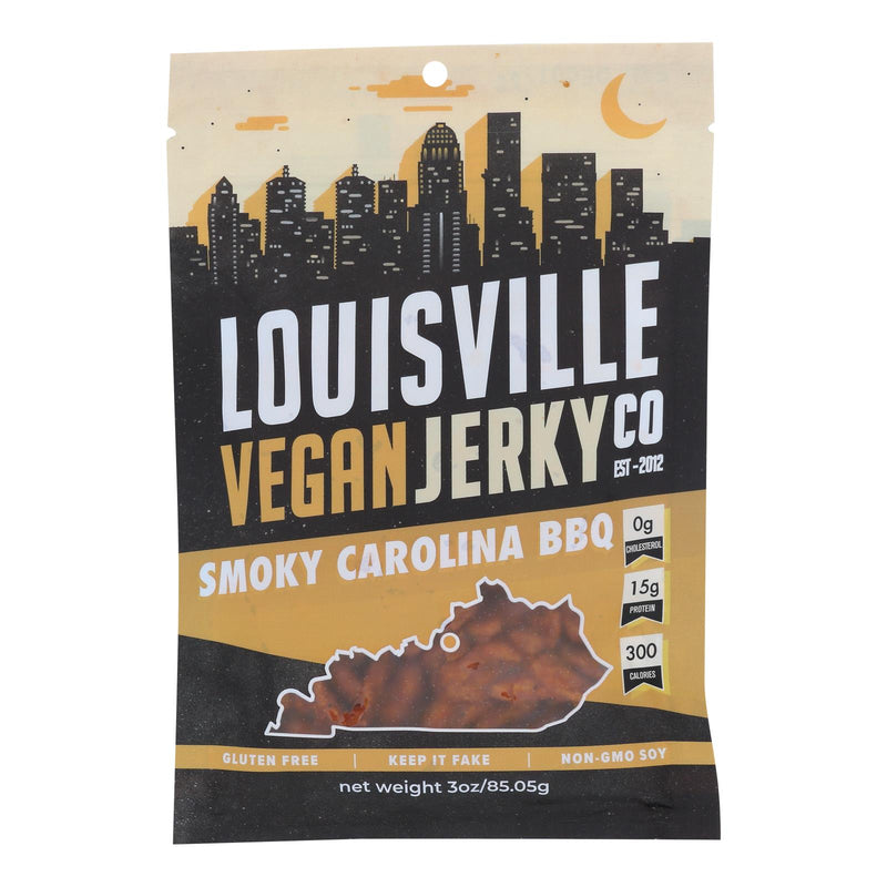 Louisville Vegan Jerky: Carolina BBQ Flavor, 10-Pack, 3 oz - Cozy Farm 