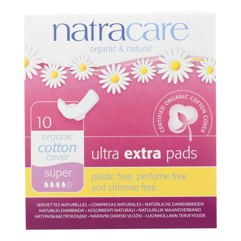 Natracare Ultra Extra Absorbent Pads with Wings (Pack of 10) - Super - Cozy Farm 