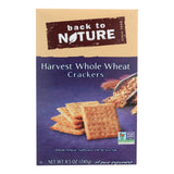 Back To Nature Harvest Whole Wheat Crackers: 8.5 Oz. (Pack of 12), Made with Whole Wheat, Safflower Oil & Sea Salt - Cozy Farm 