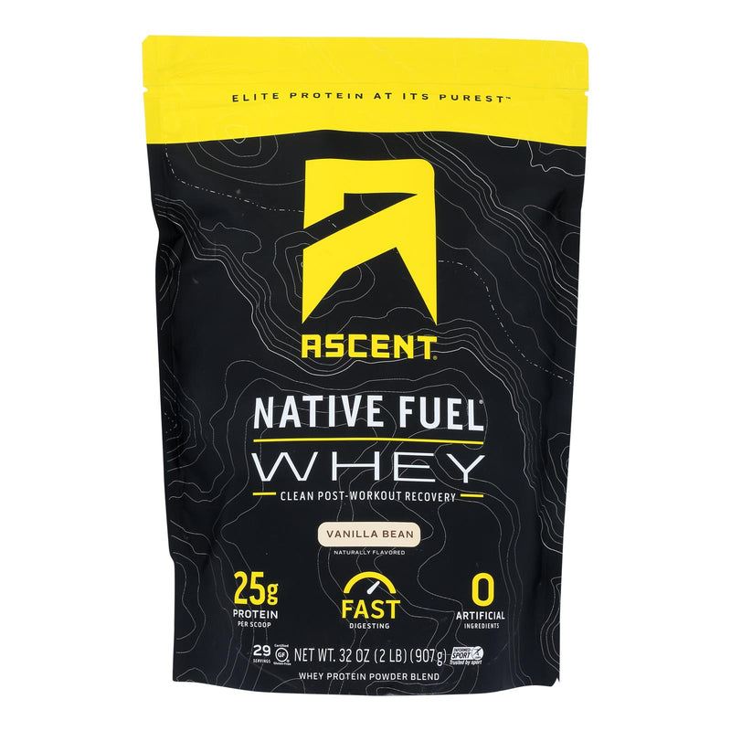 Ascent Native Fuel Vanilla Bean Whey Protein Powder Supplement for Active Lifestyles - 2 Lb. - Cozy Farm 