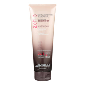 Giovanni 2chic Ultra-Sleek Brazilian Keratin & Argan Oil Conditioner - 8.5 fl oz - Cozy Farm 