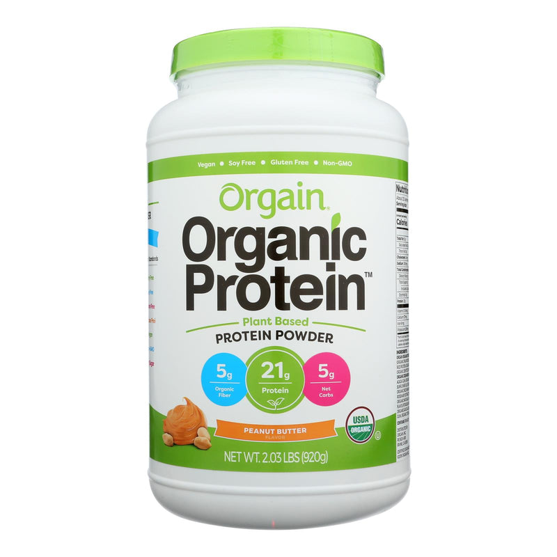 Orgain - Organic Plant-Based Protein Powder  - Peanut Butter - 2.03 Lb - Cozy Farm 