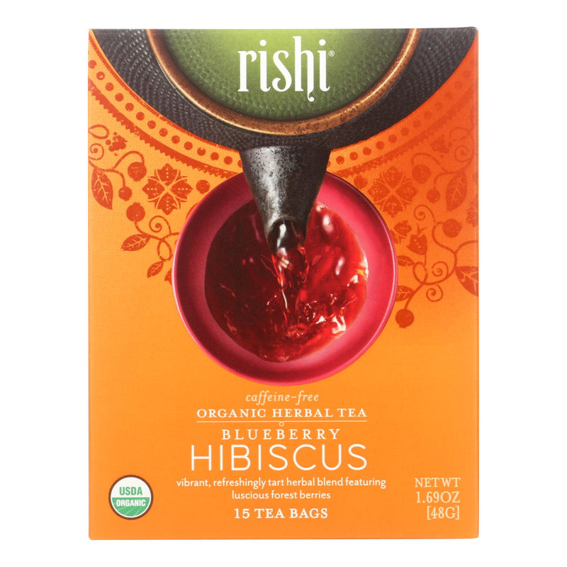 Rishi Organic Blueberry Hibiscus Herbal Tea, Pack of 15 - Cozy Farm 