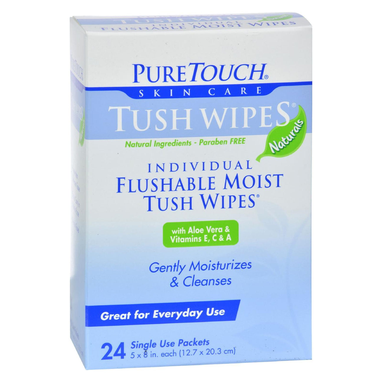 Puretouch Gentle Flushable Tush Wipes (Pack of 24) - Cozy Farm 