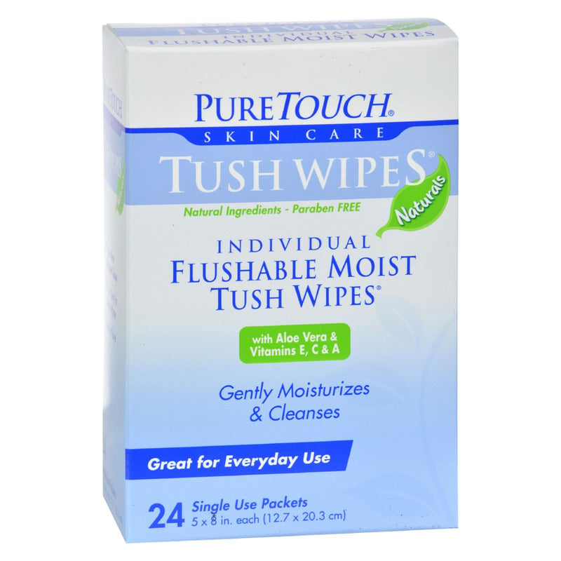Puretouch Gentle Flushable Tush Wipes (Pack of 24) - Cozy Farm 