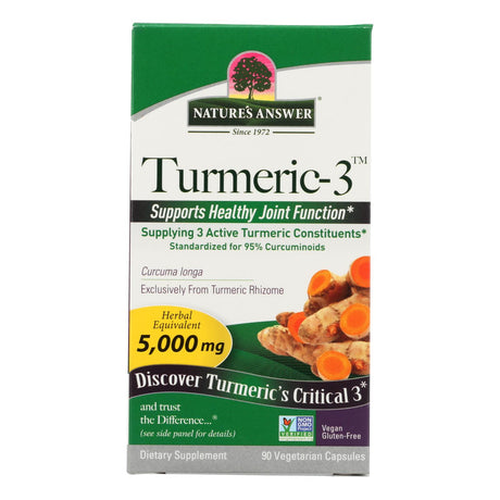 Nature's Answer Turmeric-3, 90 Vegetarian Capsules - Cozy Farm 