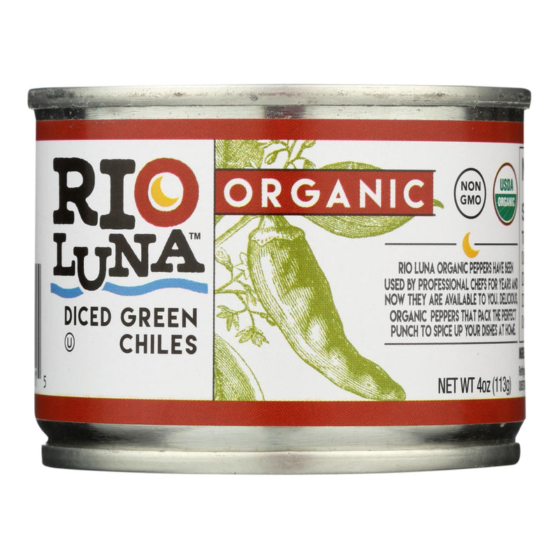 Rio Luna Organic Diced Green Chiles (Pack of 12 - 4 oz) - Cozy Farm 