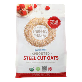 One Degree Organic Foods Sprouted Steel Cut Oatmeal (Pack of 4 - 24 oz) - Cozy Farm 