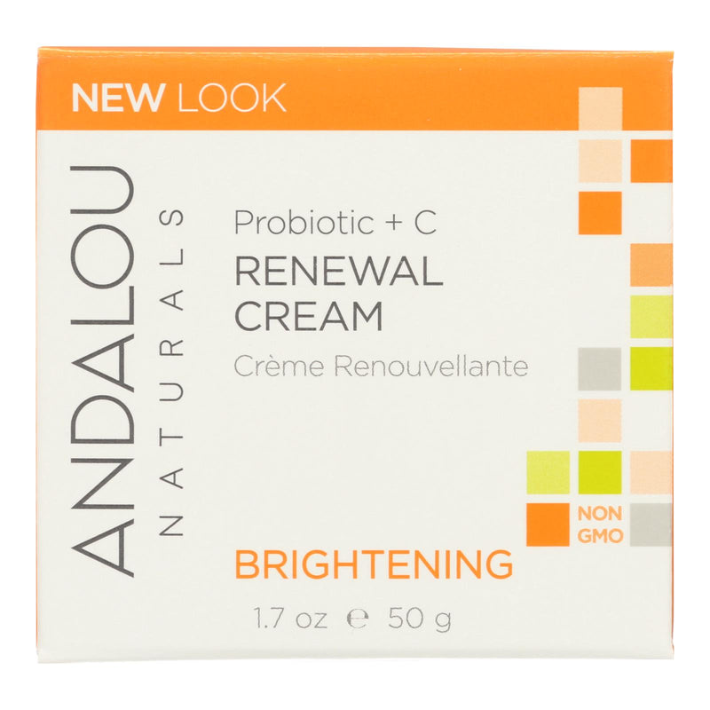 Andalou Naturals Renewal Cream Brightening Probiotic Plus C - 1.7 oz - Cozy Farm 