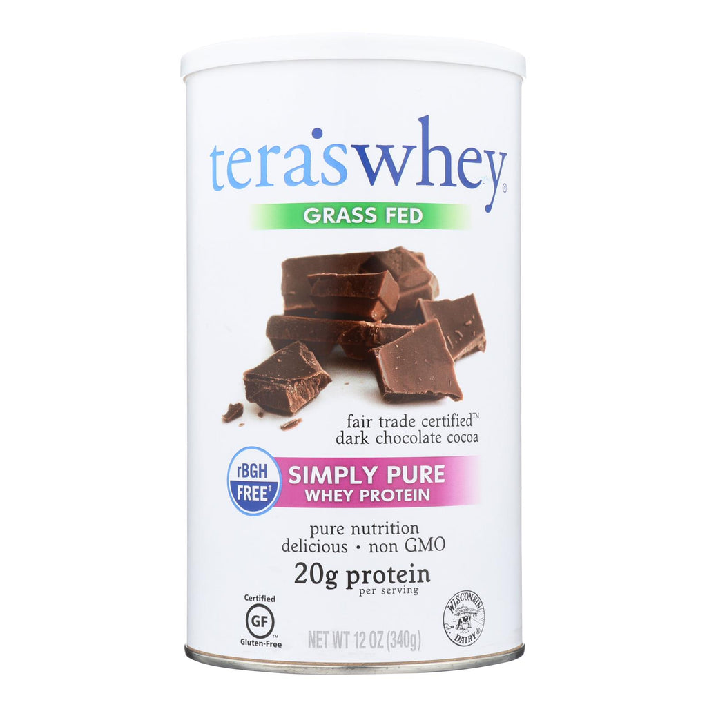 Tera's Whey Protein  - RbGH-Free, Fair Trade Dark Chocolate (12 Oz) - Cozy Farm 