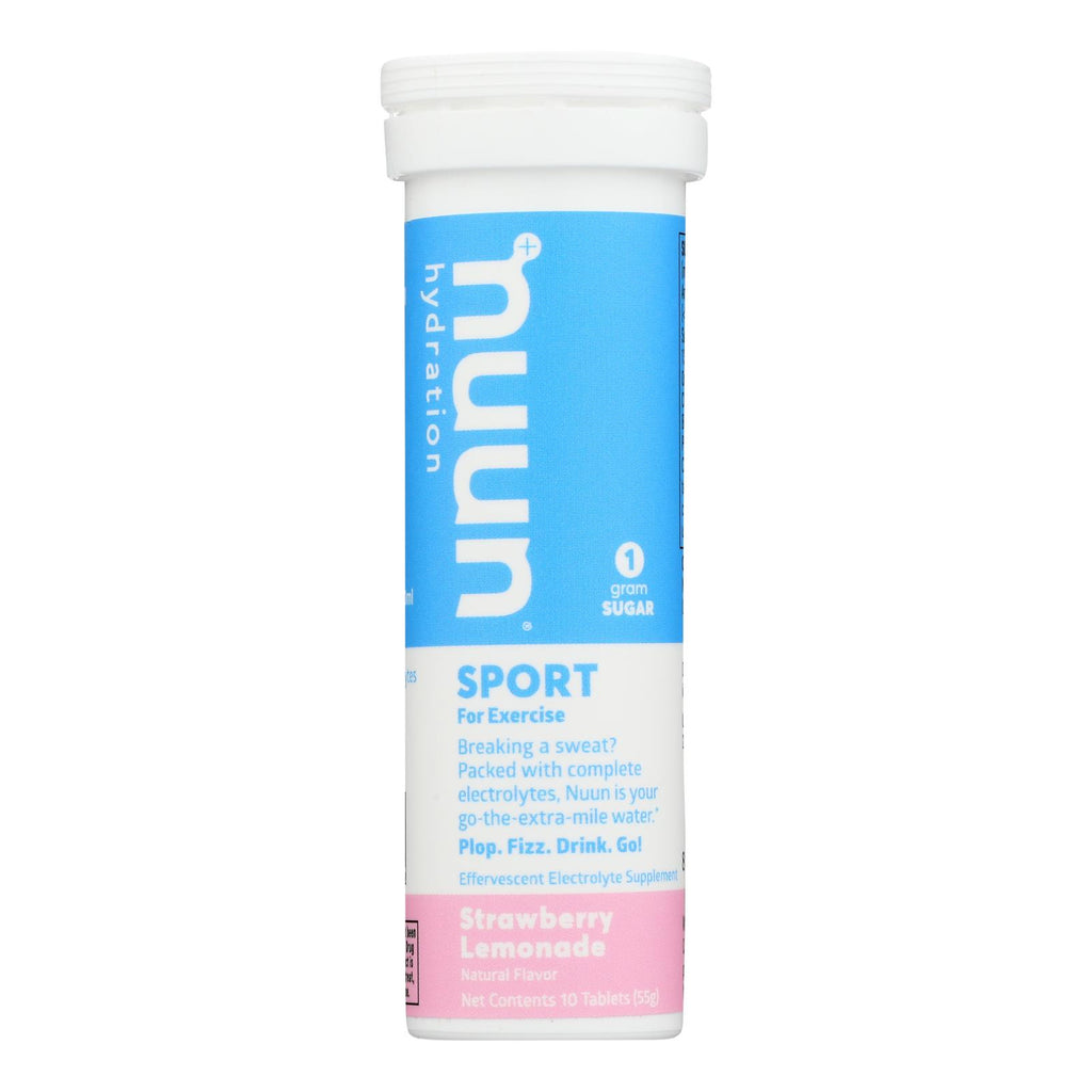 Nuun Hydration Active - Strawberry Lemonade (Pack of 8, 10 Tablets) - Cozy Farm 