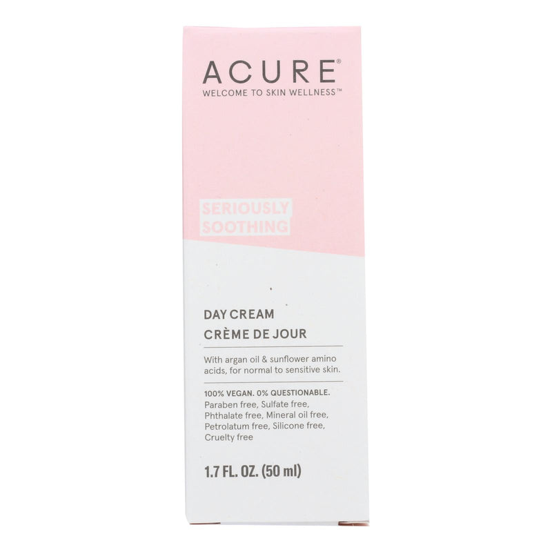 Acure Sensitive Facial Cream: Argan Oil, Sunflower Amino Acids & Calming Botanicals - 1.75 Fl Oz - Cozy Farm 