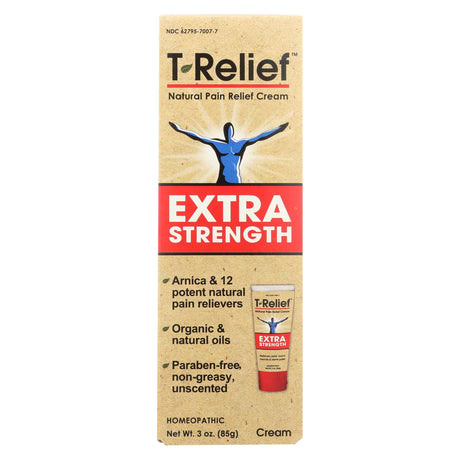T-Relief Extra Strength Natural Pain Relief Cream - 3 Oz. - Cozy Farm 