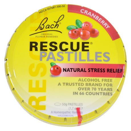 Bach Rescue Remedy Pastilles - 50g Cranberry Pastilles (Pack of 12) - Cozy Farm 