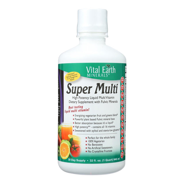 Vital Earth Minerals Super Multi Passion Fruit (32 fl. oz.) - Cozy Farm 