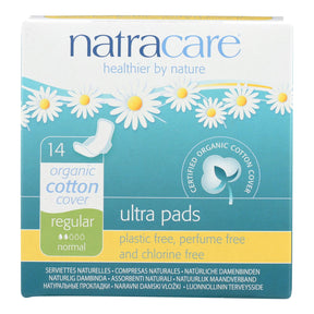 Natracare Organic Regular Size Ultra Pads with Wings (Pack of 14) - Cozy Farm 