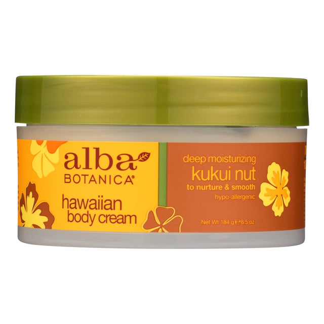 Alba Botanica Hawaiian Kukui Nut 6.5 oz Body Cream - Cozy Farm 