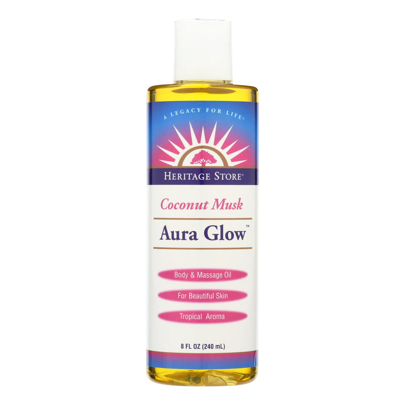 Heritage Products Aura Glow Coconut Massage Lotion for Deep Relaxation (Pack of 8, 8 Fl Oz.) - Cozy Farm 
