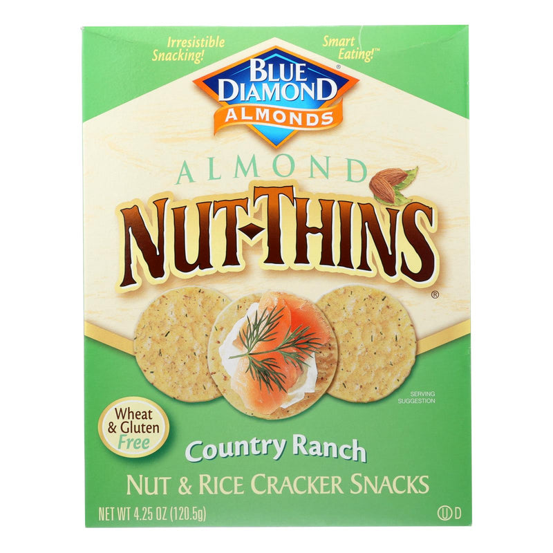 Blue Diamond Nut Thins Country Ranch Crackers, 4.25 Oz. (Pack of 12) - Cozy Farm 