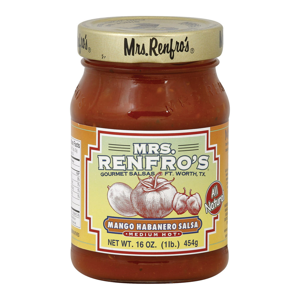 Mrs. Renfro's Mango Habanero Salsa (Pack of 6 - 16 Oz.) - Cozy Farm 