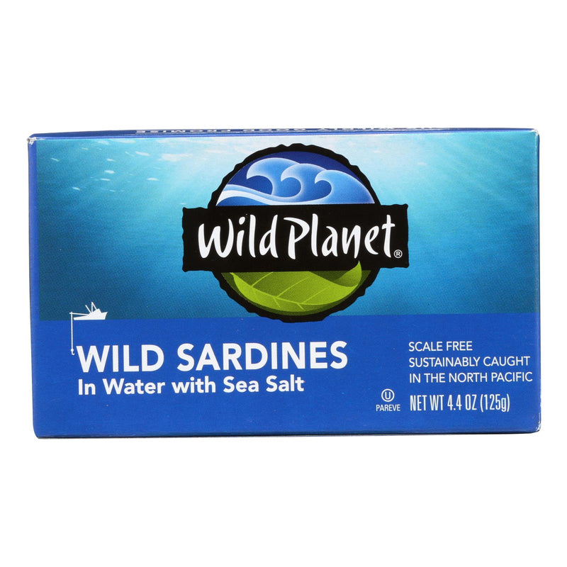 Wild Planet Sustainable, Non-GMO Wild Sardines in Spring Water (Pack of 12 - 4.375 Oz. Cans) - Cozy Farm 