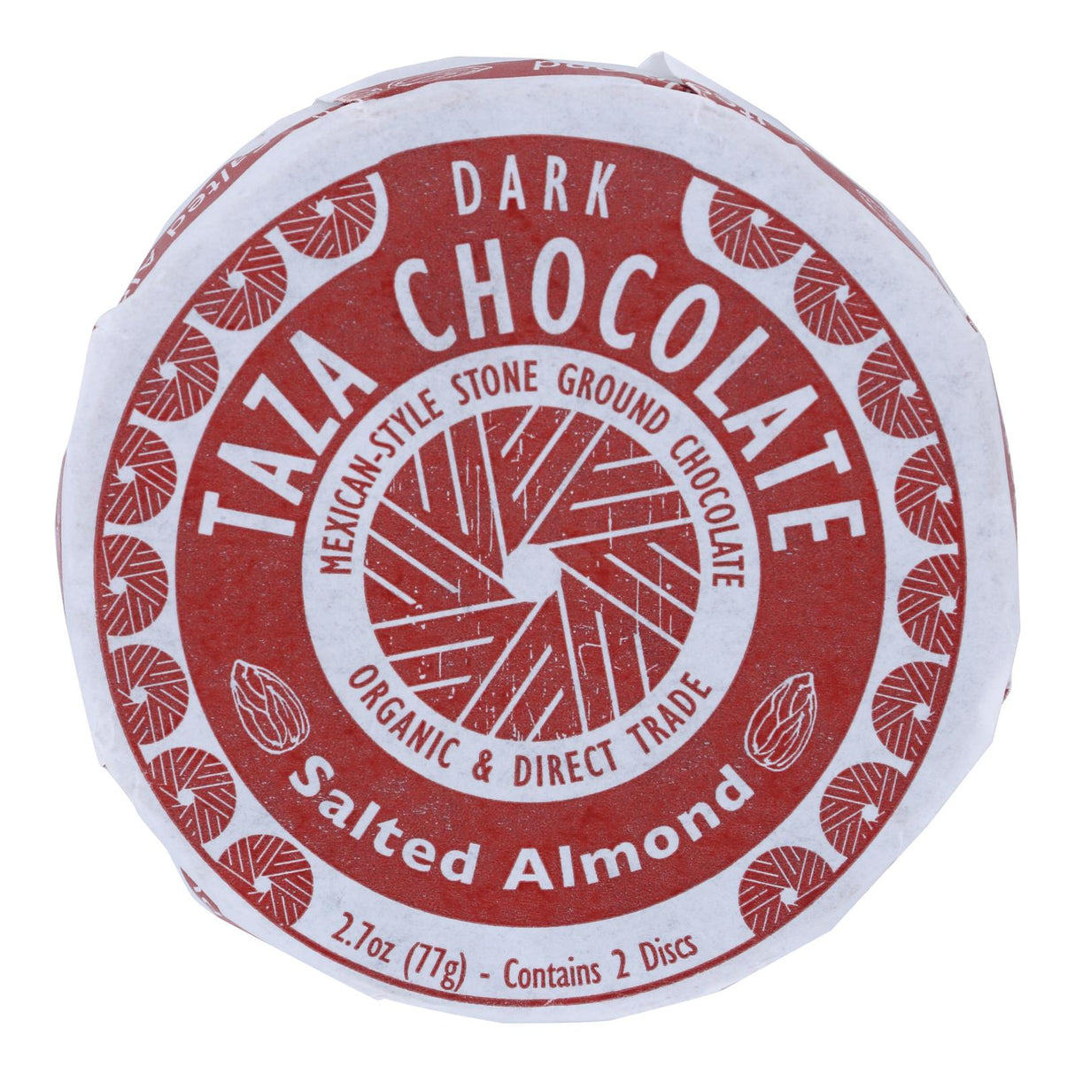 Organic Mexican Chocolate Discs - 40% Dark Salted Almond (Pack of 12) - 2.7 Oz - Cozy Farm 