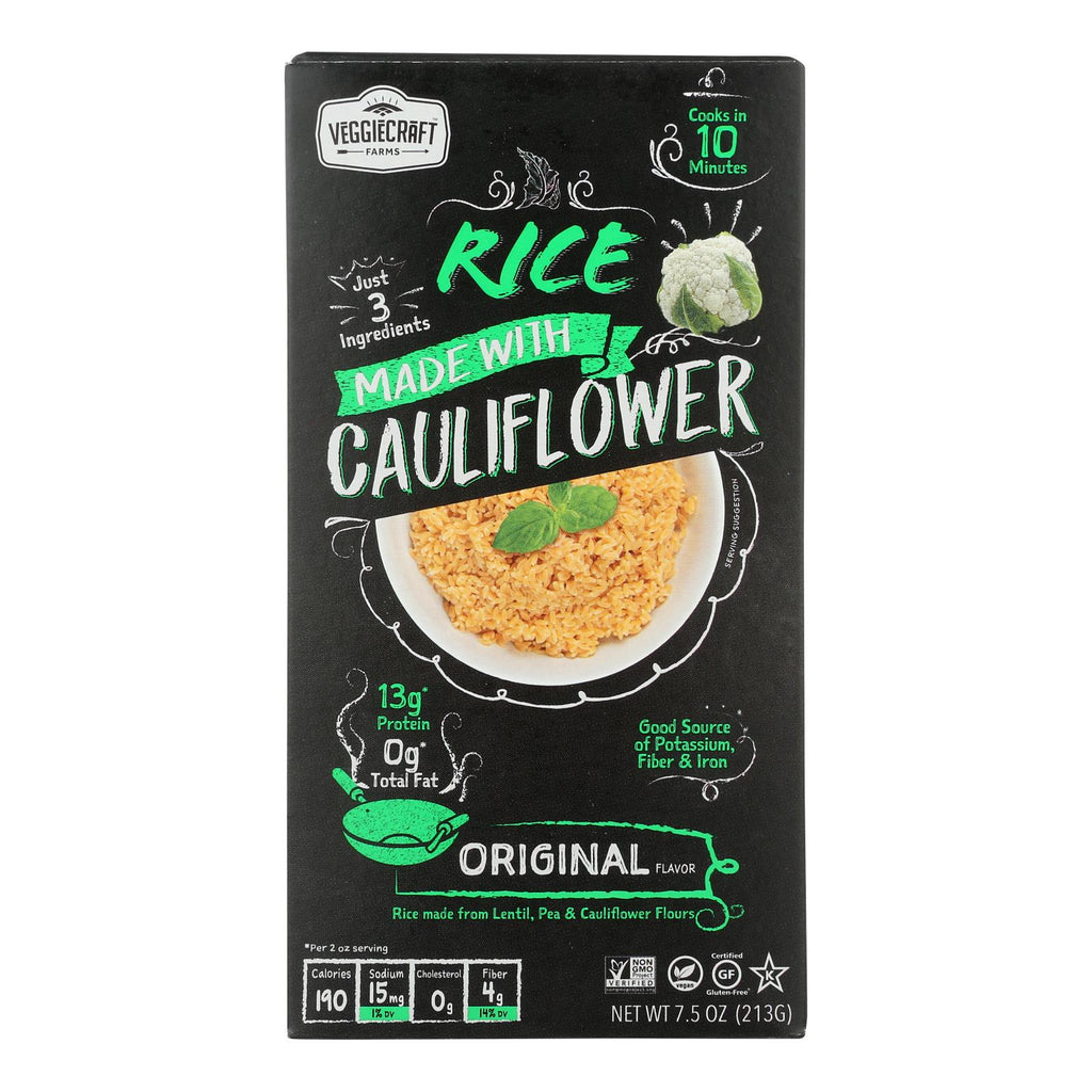 Veggiecraft Rice Original Cauliflower (Pack of 12 - 7.5 Oz.) - Cozy Farm 