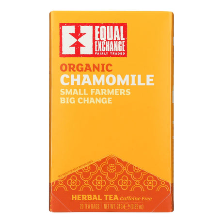 Equal Exchange Organic Chamomile Tea  | 20-Bag Packs (Pack of 6) - Cozy Farm 