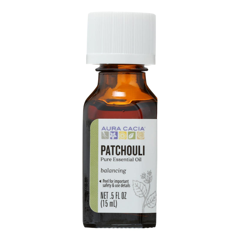 Aura Cacia Patchouli Pure Essential Oil, 0.5 Fl Oz - Cozy Farm 