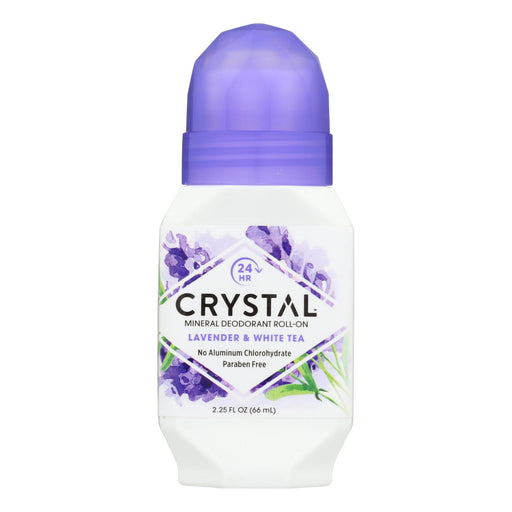 Crystal Essence Roll On Deodorant Lavender And White Tea - 2.25 Fl Oz - Cozy Farm 