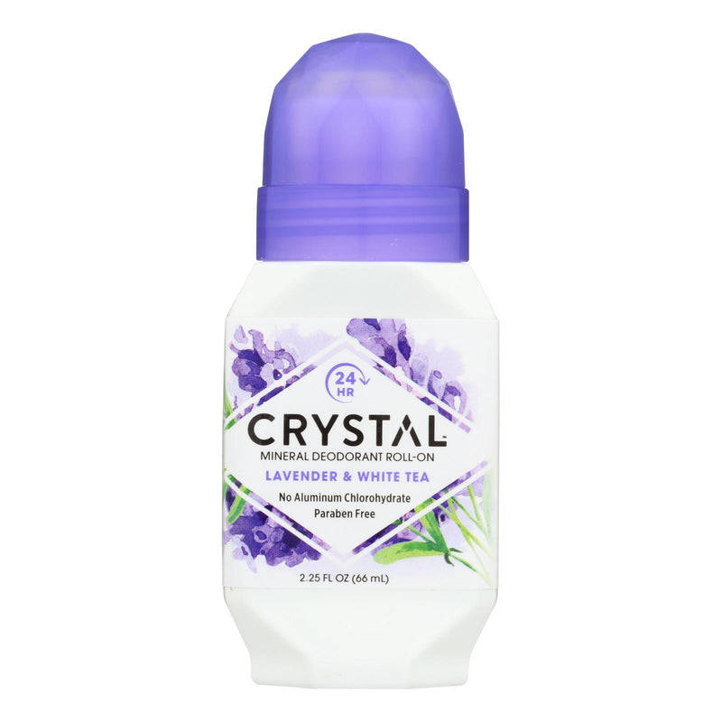 Crystal Essence Roll-On Deodorant - 2.25 Fl Oz, Soothing Lavender & White Tea Scent - Cozy Farm 