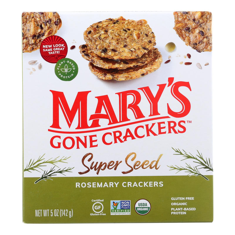Mary's Gone Crackers - Rosemary Herb Crackers - 5.0 Oz. (Pack of 6) - Cozy Farm 