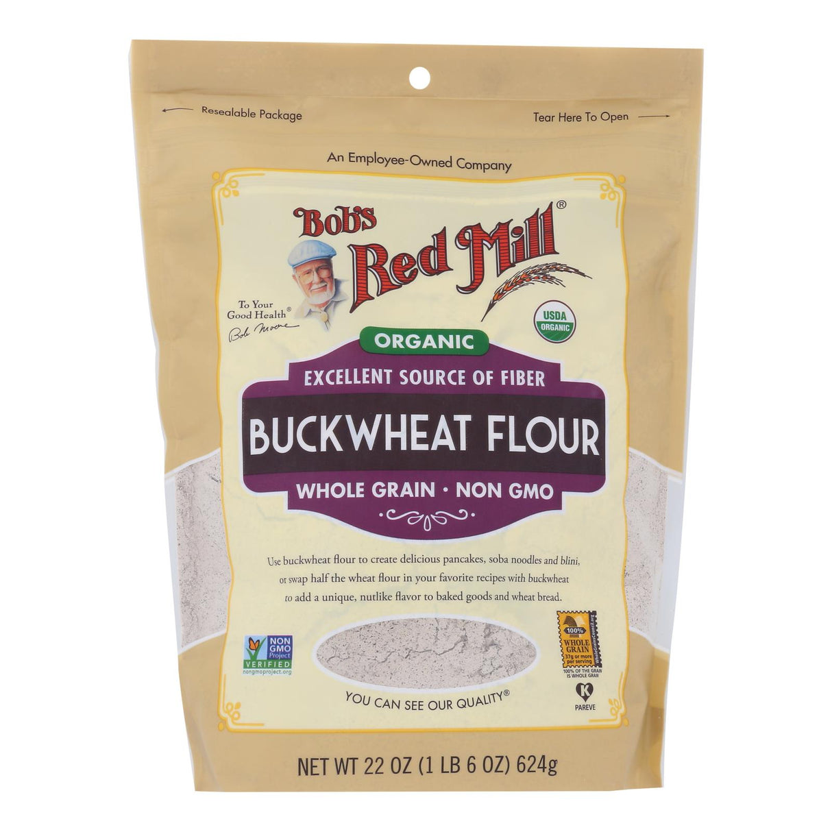 Bob's Red Mill Buckwheat Flour: 100% Whole Grain (Pack of 4 - 22 Oz.) - Cozy Farm 