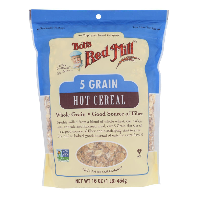 Bob's Red Mill 5 Grain Rolled Cereal, 16 Oz Pack of 4, Rich Flavored Blend - Cozy Farm 