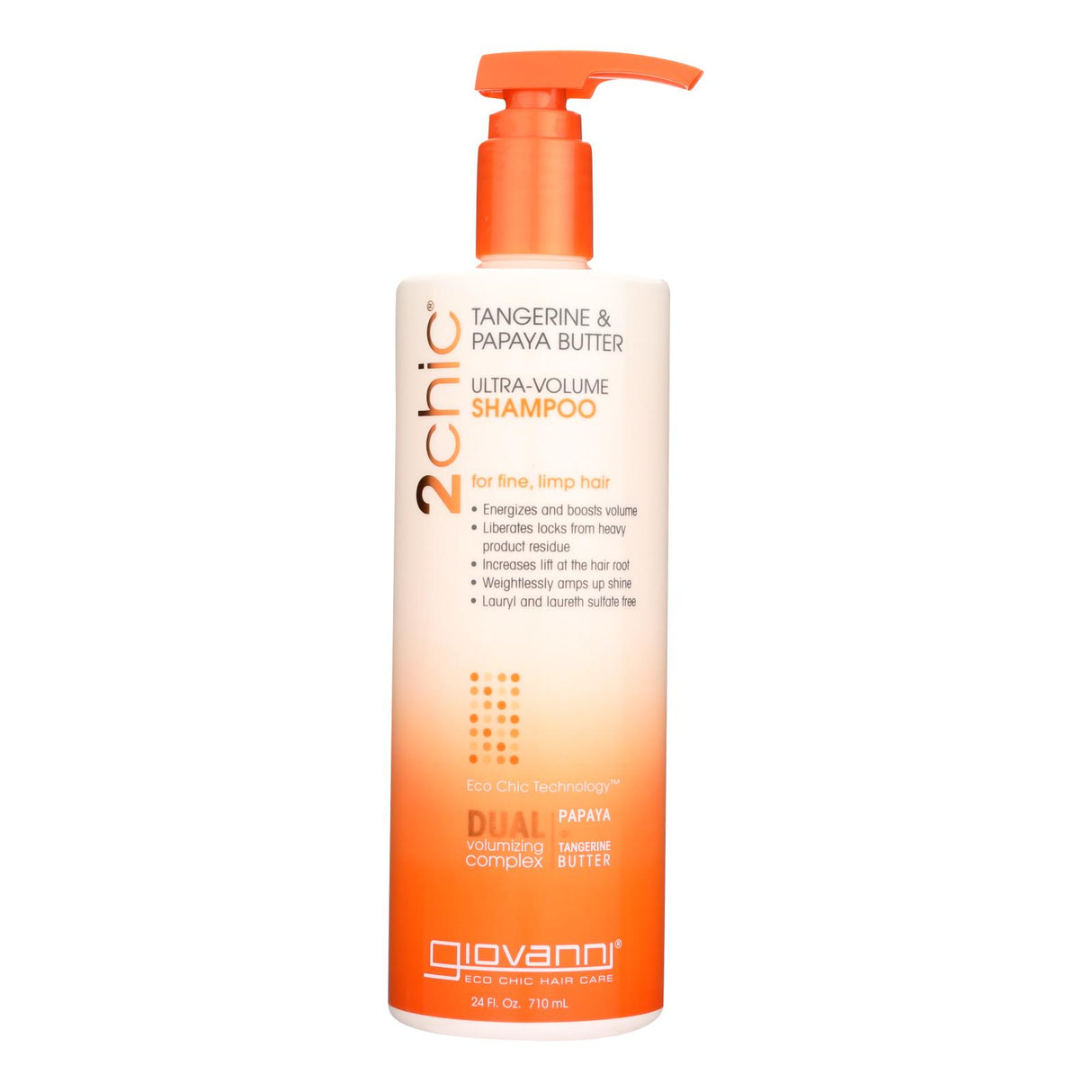 Giovanni 2chic Ultra-Volume Tangerine and Papaya Butter Shampoo 24 Fl Oz - Cozy Farm 