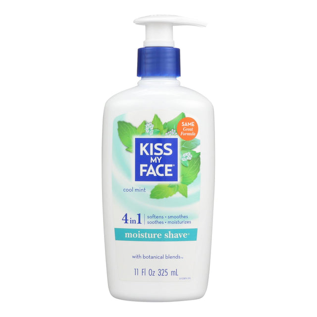 Kiss My Face Cool Mint Moisture Shave Cream (11 Fl Oz.) - Cozy Farm 