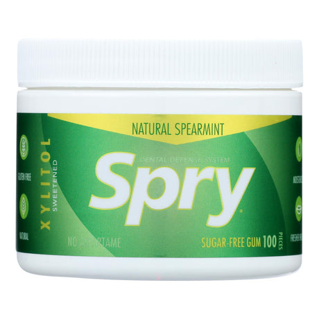 Spry Xylitol Spearmint Chewing Gum, 100 Piece - Cozy Farm 