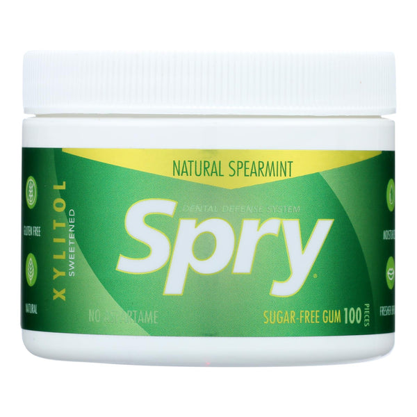 Spry Xylitol Spearmint Chewing Gum, 100 Piece - Cozy Farm 