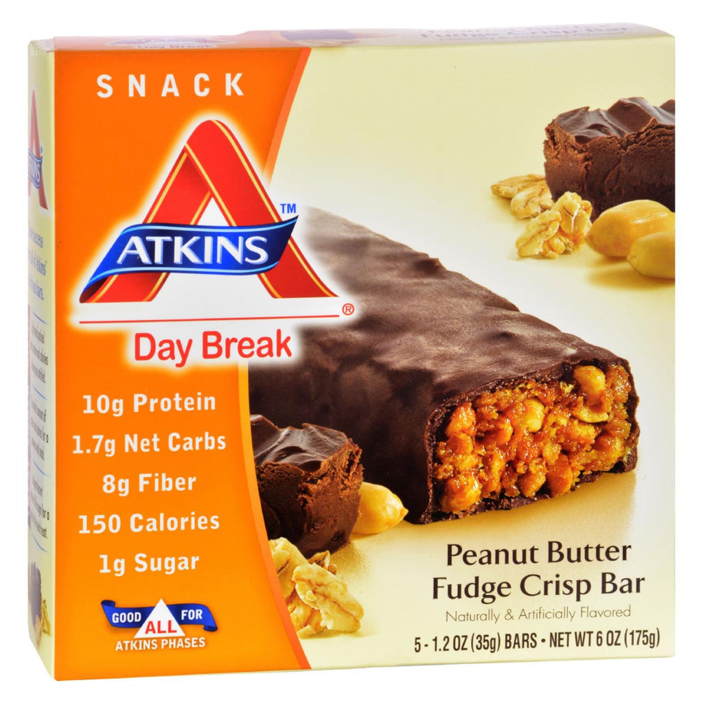Atkins Day Break Bar Peanut Butter Fudge Crisp (Pack of 5 Bars) - Cozy Farm 