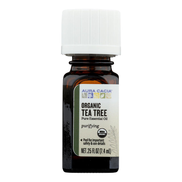 Aura Cacia Tea Tree Essential Oil, .25 Oz. - Cozy Farm 