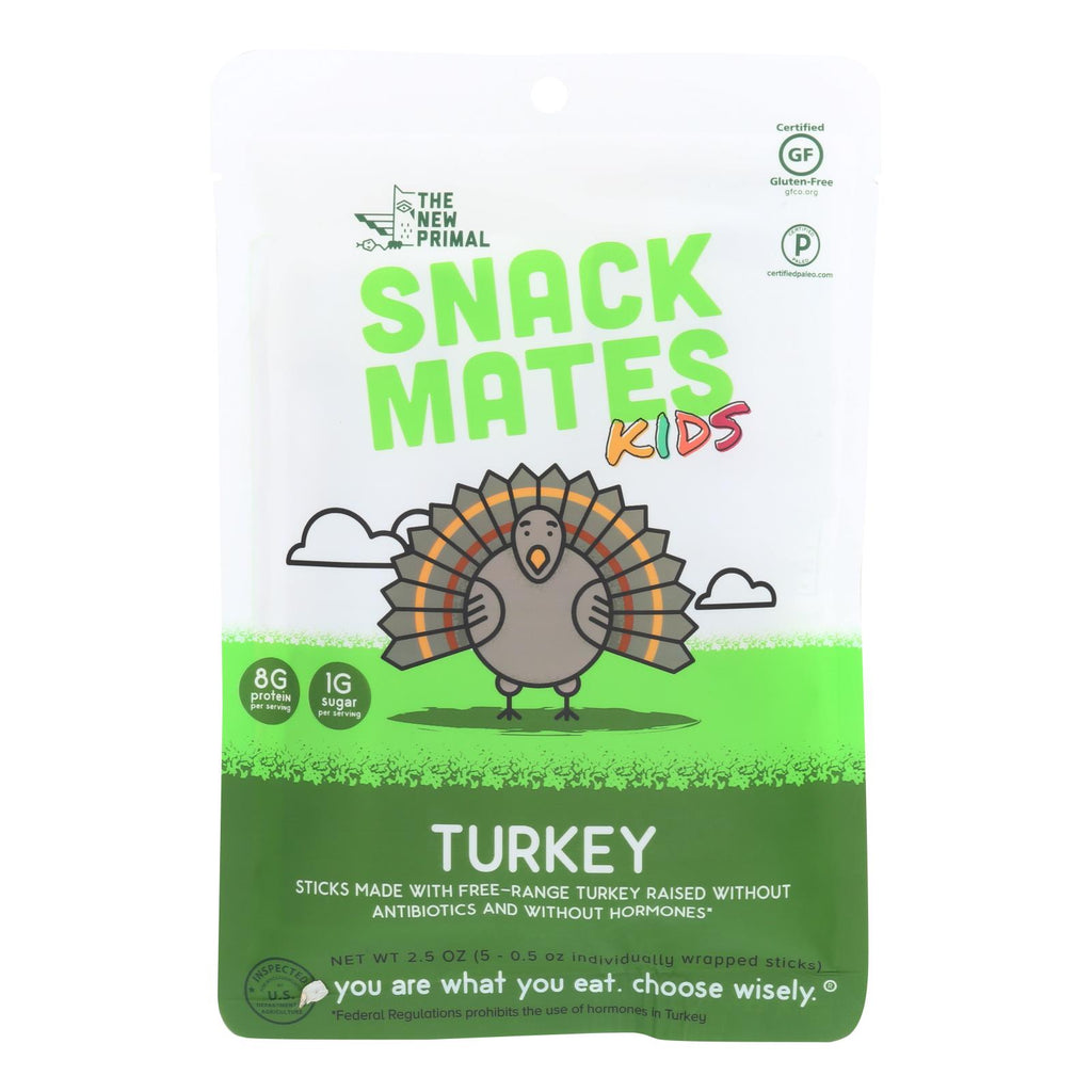 The New Primal Snack Mates Turkey Sticks (Pack of 8 - 2.5 Oz.) - Cozy Farm 