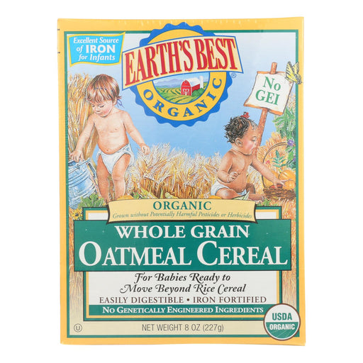 Earth's Best Organic Whole Grain Oatmeal Cereal for Infants, 12-Pack of 8 Oz. - Cozy Farm 