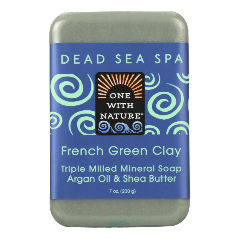 One With Nature (7 Oz. Bar Soap) with Antibacterial French Green Clay - Cozy Farm 