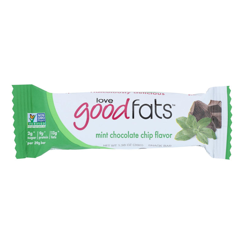 Love Good Fats - Bar Mint Chocolate Chip - Case Of 12 - 1.38 Oz - Cozy Farm 