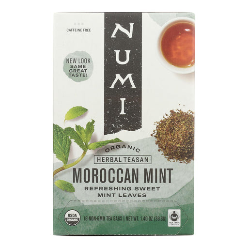 Numi Organic Tea Moroccan Mint (Pack of 6 - 18 Tea Bags Each) - Cozy Farm 