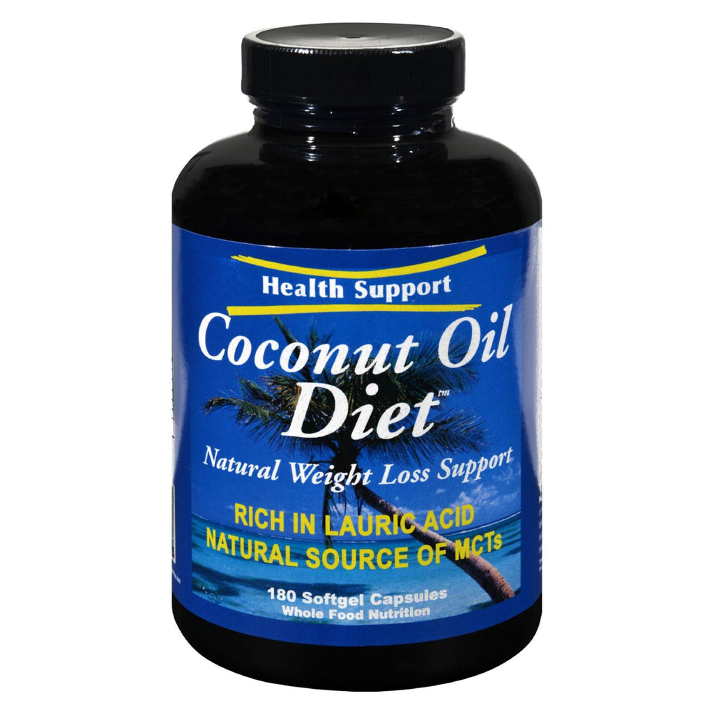 Health Support Coconut Oil Diet - 180 Softgel Capsules - Cozy Farm 